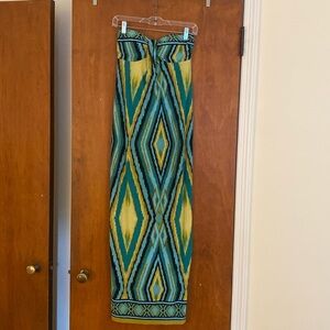 Vibrant Maxi Dress in Green and Yellow